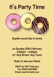 donut party invitations