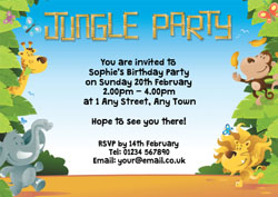 jungle party invitations