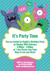 monster bash party invitations