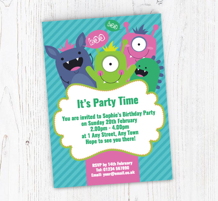 monster bash party invitations