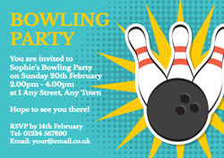 bowling strike party invitations