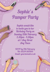 pampering hands invitations