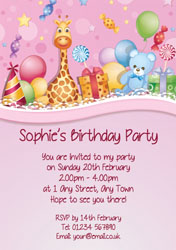 balloons and gifts invitations