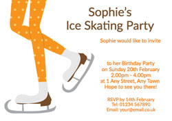 ice skating legs invitations