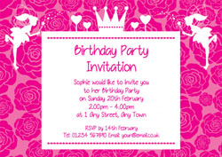 fairy wishes party invitations