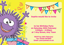 happy monster invitations