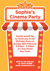 cinema booth party invitations