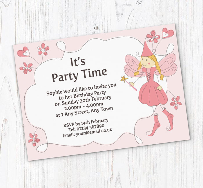 magical fairy party invitations