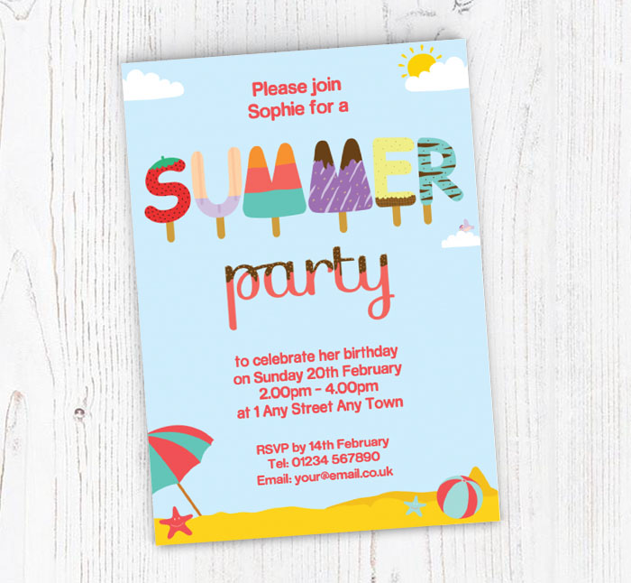 summer party invitations