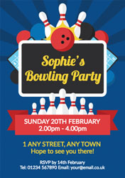 bowling sign party invitations
