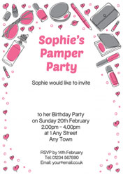 makeover party invitations