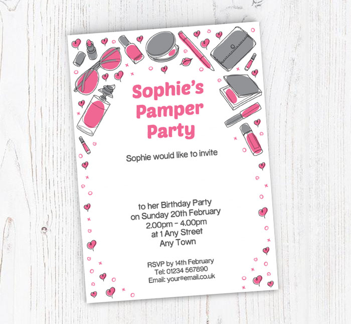 makeover party invitations