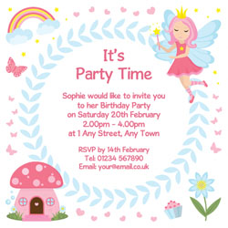 fairy dreams party invitations