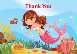 mermaid thank you cards