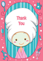 pamper thank you cards