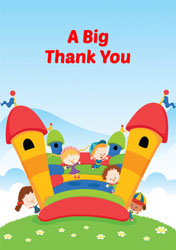 bouncy castle thank you cards