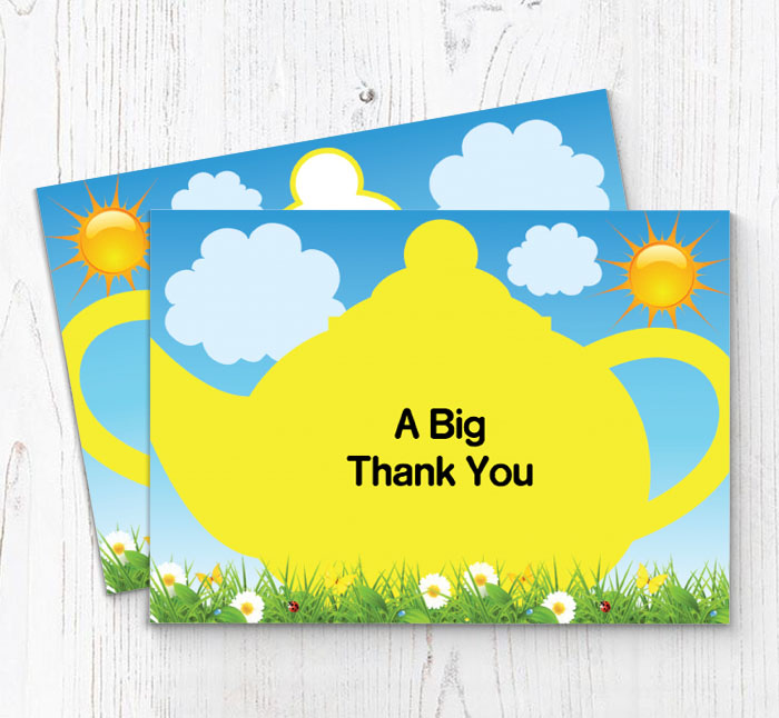 yellow teapot thank you cards