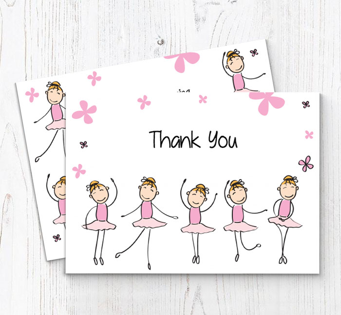 dance thank you cards