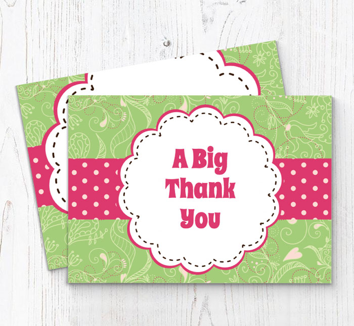 flower power thank you cards
