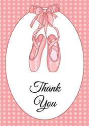 ballet shoes thank you cards