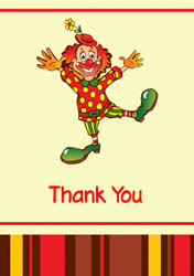 clown thank you cards