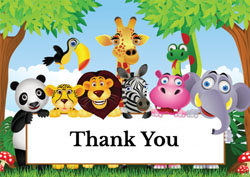 zoo thank you cards