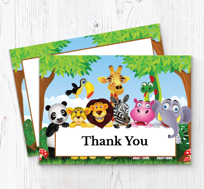 zoo thank you cards