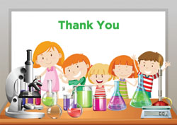 childrens science thank you cards