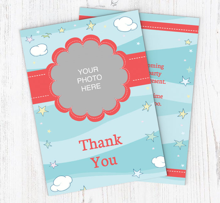 clouds and stars thank you cards