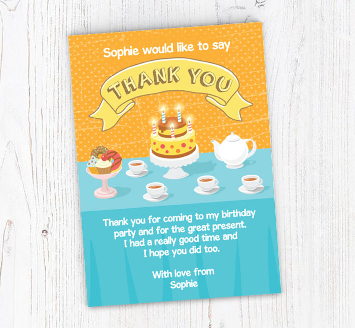 tea party thank you cards