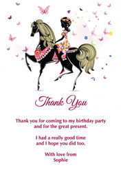 horse riding thank you cards