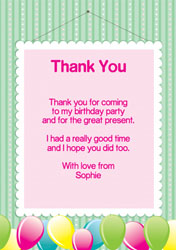 party frame thank you cards