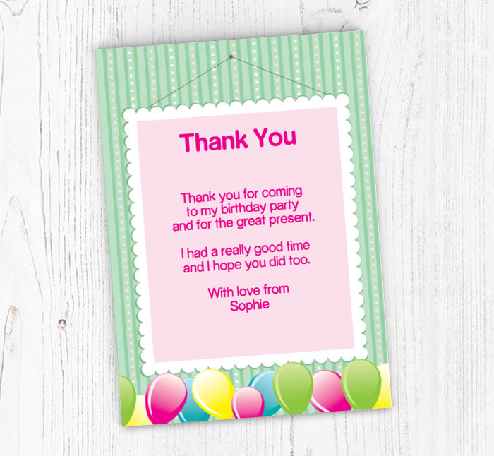 party frame thank you cards