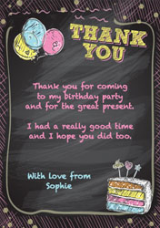 chalkboard thank you cards