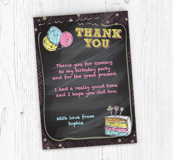 chalkboard thank you cards