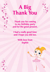 dancing fairy thank you cards