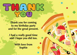 pizza slice thank you cards