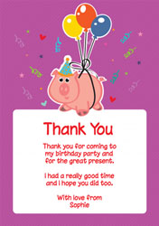 flying pig thank you cards