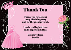 sweet sixteen thank you cards