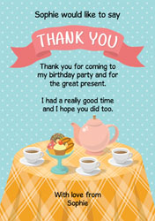 afternoon tea thank you cards