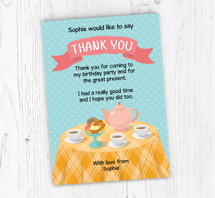 afternoon tea thank you cards