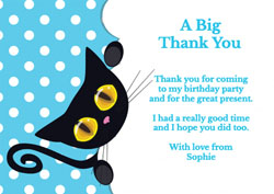 kitten peeking thank you cards