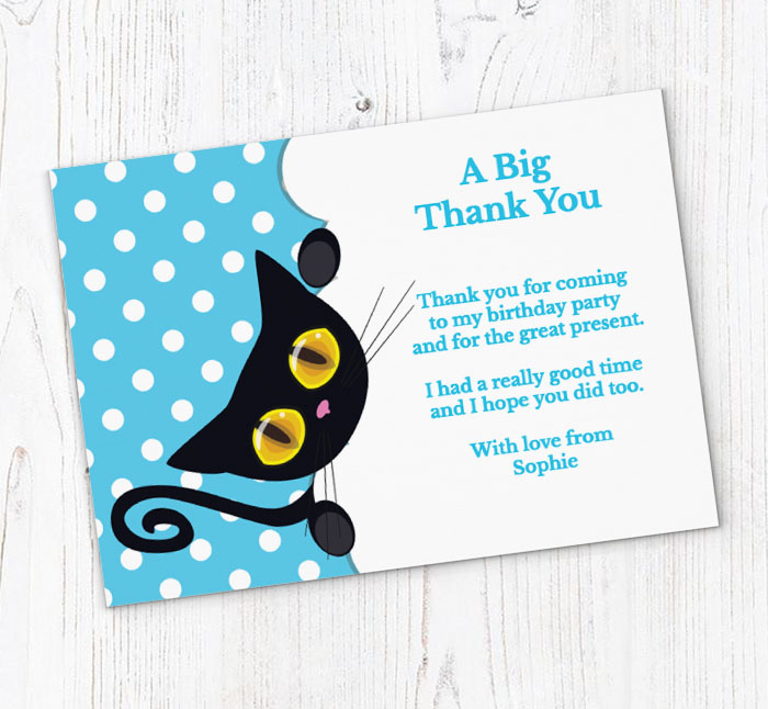 kitten peeking thank you cards