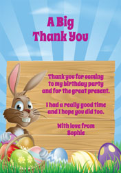 easter bunny thank you cards