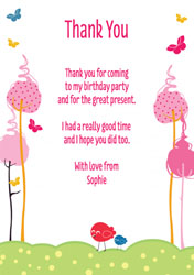 candy floss trees thank you cards