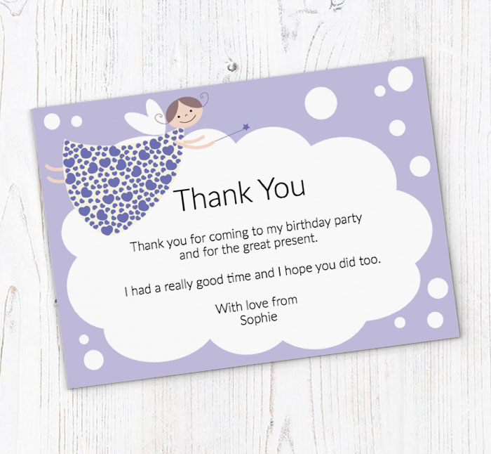 flying fairy thank you cards