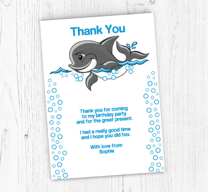 dolphin thank you cards