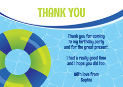 inflatable ring thank you cards