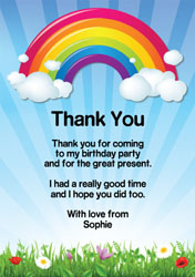 rainbow thank you cards