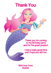 beautiful mermaid thank you cards